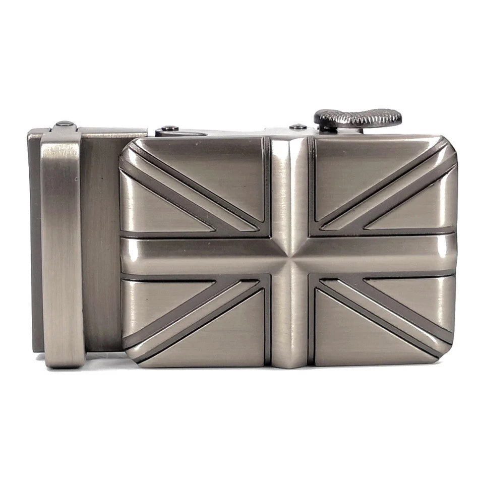 QHA Mens Union Jack Automatic Sliding Belt Buckle A07 - QHA UK