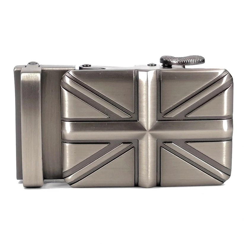 QHA Mens Union Jack Automatic Sliding Belt Buckle A07 - QHA UK