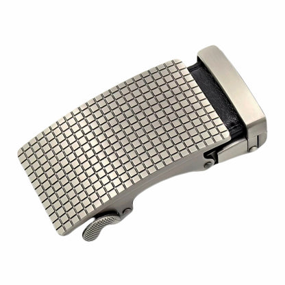 QHA Mens Automatic Sliding Belt Buckle Silver for 35mm Ratchet - QHA UK