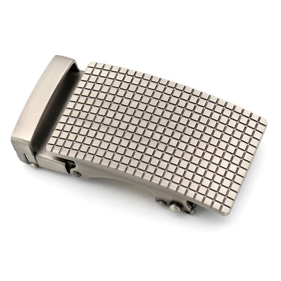 QHA Mens Automatic Sliding Belt Buckle Silver for 35mm Ratchet - QHA UK
