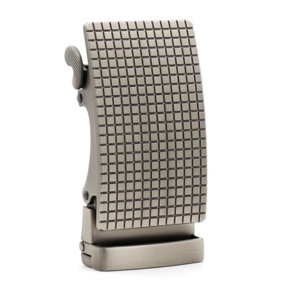 QHA Mens Automatic Sliding Belt Buckle Silver for 35mm Ratchet - QHA UK