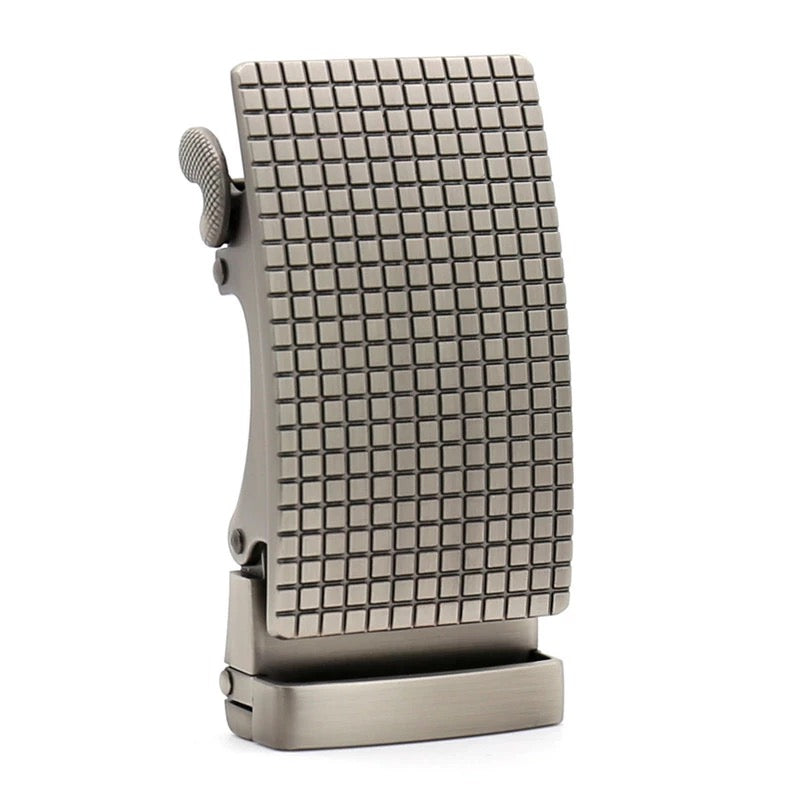 QHA Mens Automatic Sliding Belt Buckle Silver for 35mm Ratchet - QHA UK