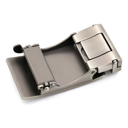 QHA Mens Automatic Sliding Belt Buckle Silver for 35mm Ratchet - QHA UK
