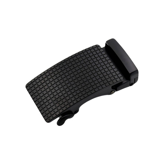 QHA Mens 35mm Automatic Belt Buckle, Black Carbon Fiber Style - QHA UK