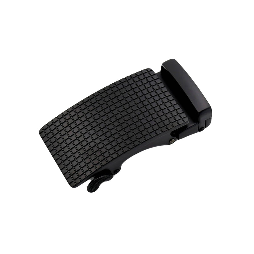 QHA Mens 35mm Automatic Belt Buckle, Black Carbon Fiber Style - QHA UK