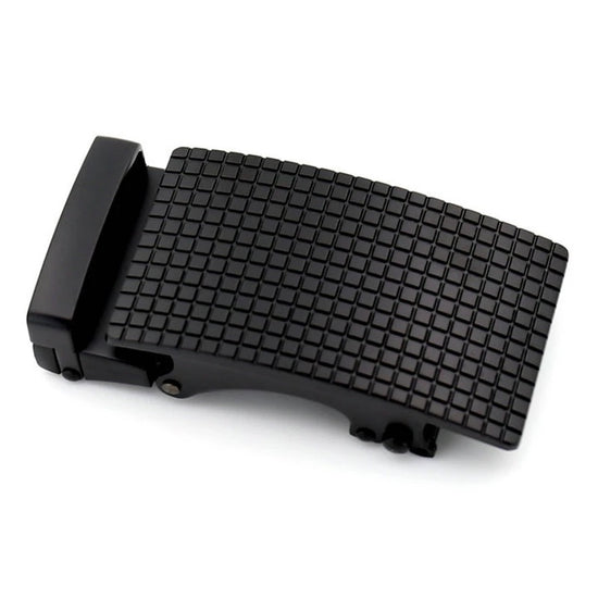 QHA Mens 35mm Automatic Belt Buckle, Black Carbon Fiber Style - QHA UK