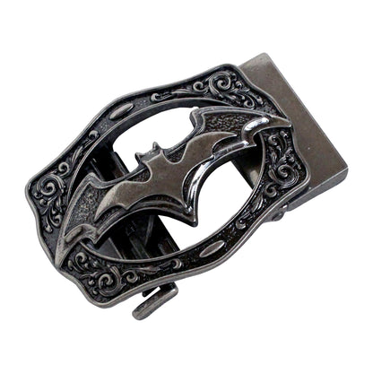 QHA Mens Automatic Sliding Belt Buckle Antique Silver Bat Design - QHA UK