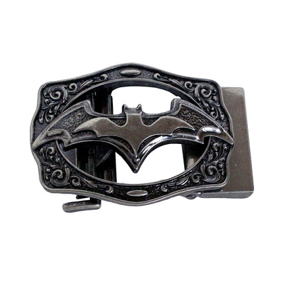 QHA Mens Automatic Sliding Belt Buckle Antique Silver Bat Design - QHA UK