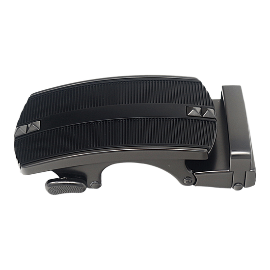 Mens Automatic Sliding Belt Buckle Replacement for Ratchet Leather Bel - Buckle Detail - QHA UK