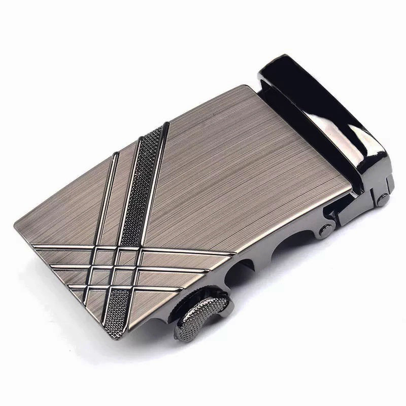 QHA Mens Automatic Sliding Belt Buckle Gunmetal 35mm Ratchet - QHA UK