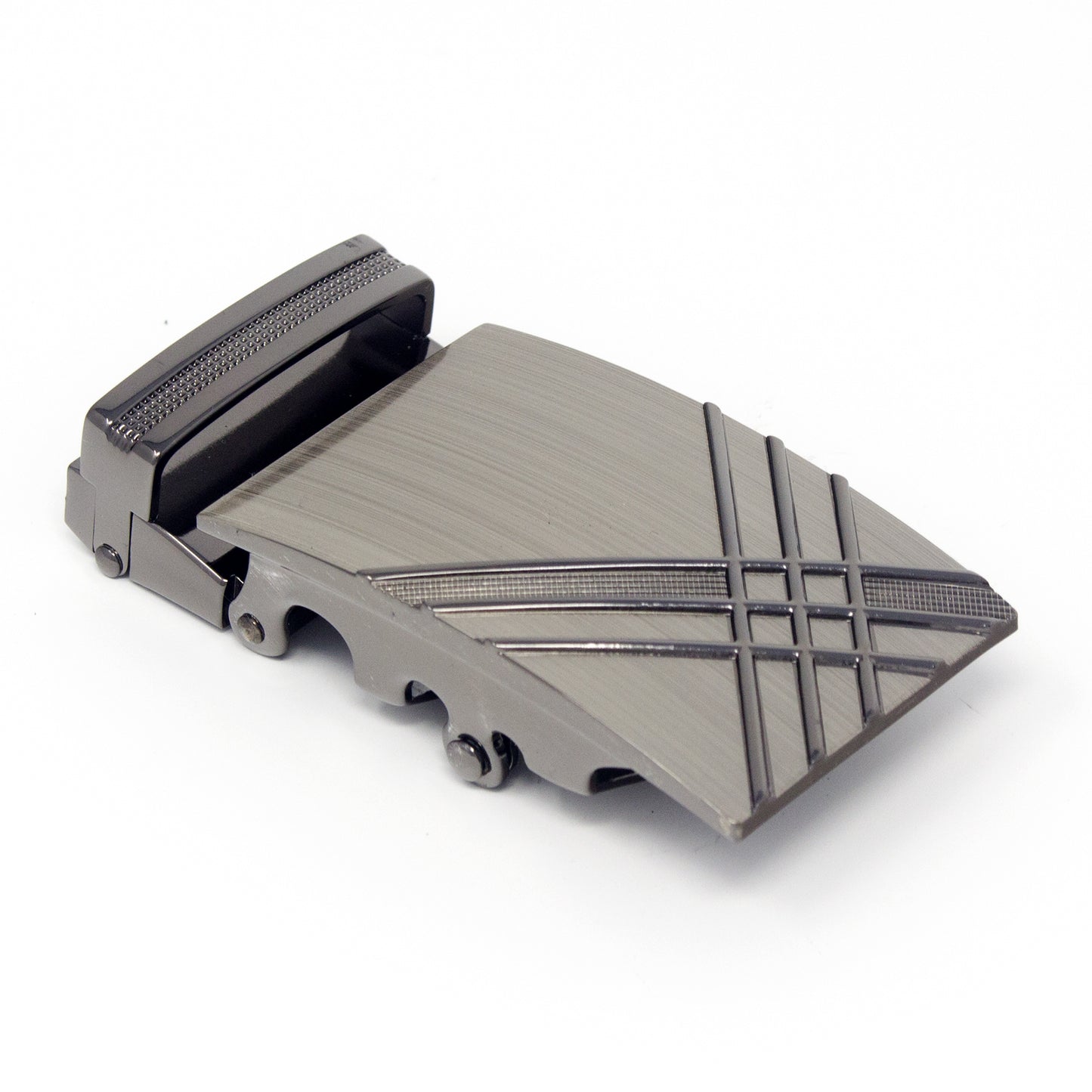 QHA Mens Automatic Sliding Belt Buckle Gunmetal 35mm Ratchet - QHA UK