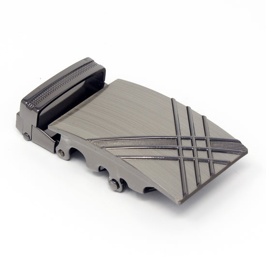 QHA Mens Automatic Sliding Belt Buckle Gunmetal 35mm Ratchet - QHA UK