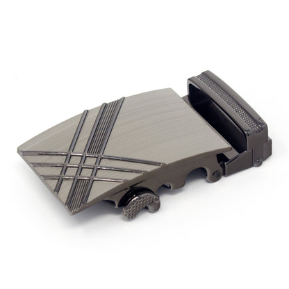 QHA Mens Automatic Sliding Belt Buckle Gunmetal 35mm Ratchet - QHA UK