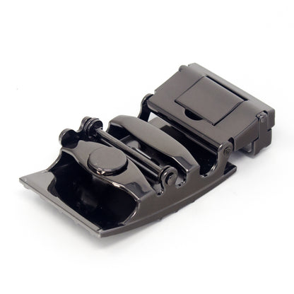QHA Mens Automatic Sliding Belt Buckle Gunmetal 35mm Ratchet - QHA UK