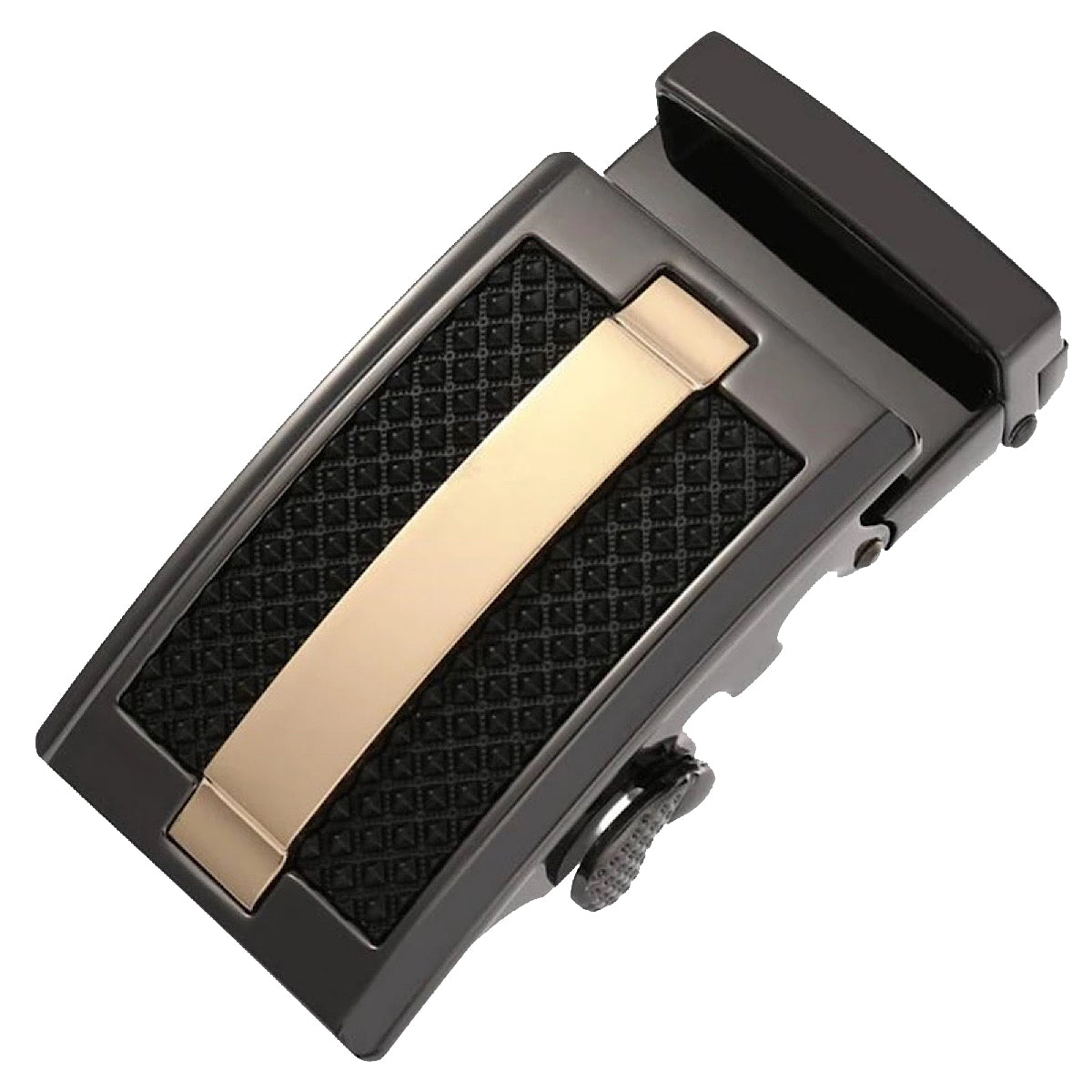 QHA Mens Automatic Sliding Belt Buckle Black Gold for 35mm - QHA UK