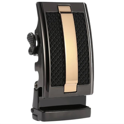 QHA Mens Automatic Sliding Belt Buckle Black Gold for 35mm - QHA UK