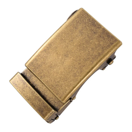 QHA Men’s Automatic Sliding Belt Buckle Antique Brass for 35mm - QHA UK