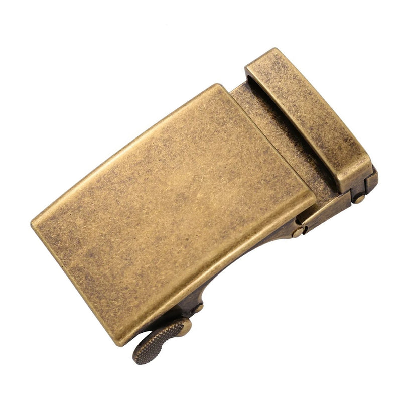 QHA Men’s Automatic Sliding Belt Buckle Antique Brass for 35mm - QHA UK