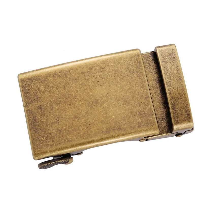 QHA Men’s Automatic Sliding Belt Buckle Antique Brass for 35mm - QHA UK
