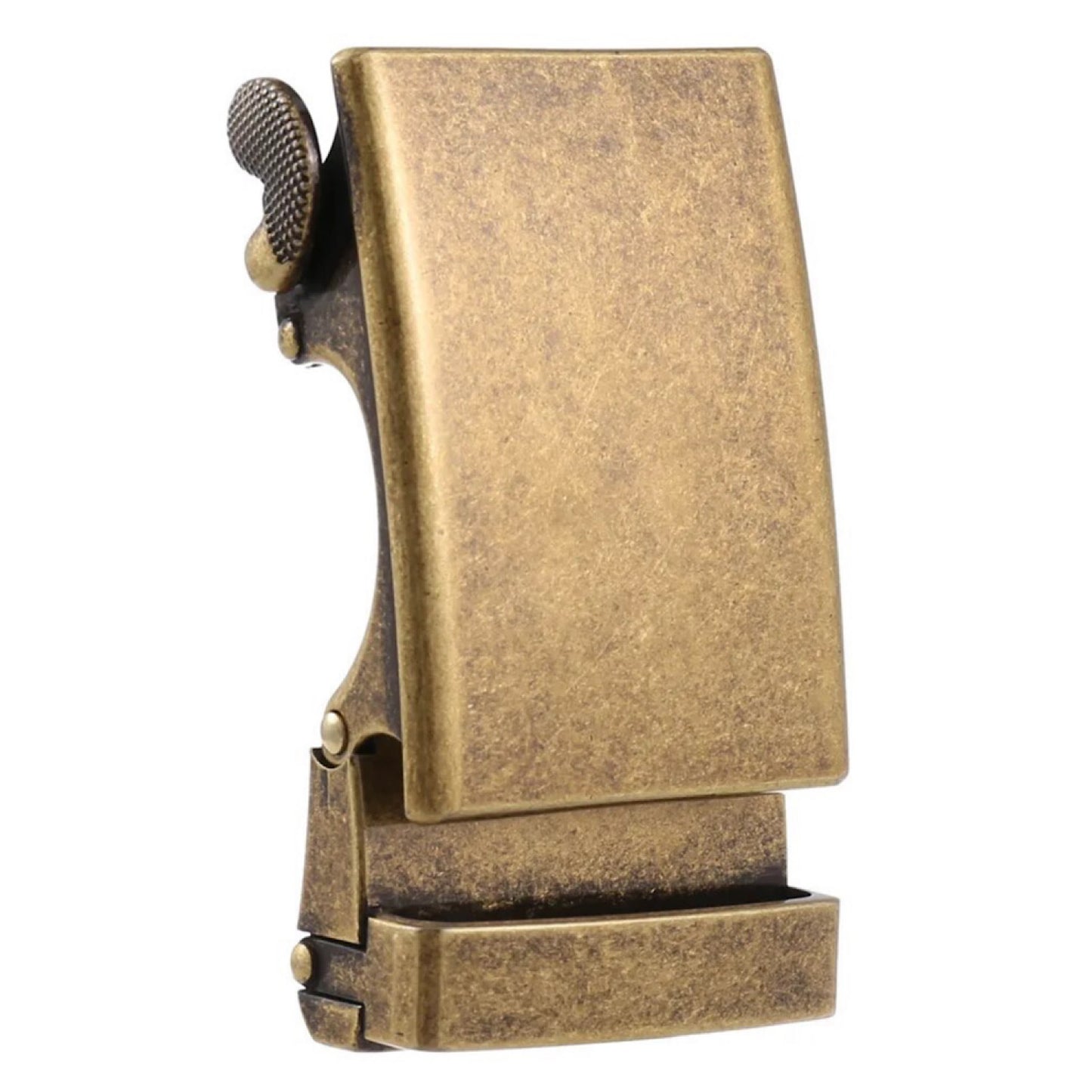 QHA Men’s Automatic Sliding Belt Buckle Antique Brass for 35mm - QHA UK