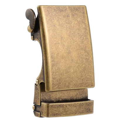 QHA Men’s Automatic Sliding Belt Buckle Antique Brass for 35mm - QHA UK