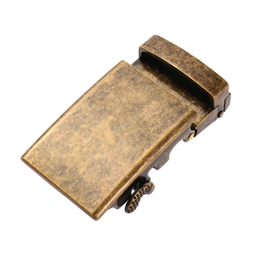 QHA Men’s Automatic Sliding Belt Buckle Antique Brass for 35mm - QHA UK