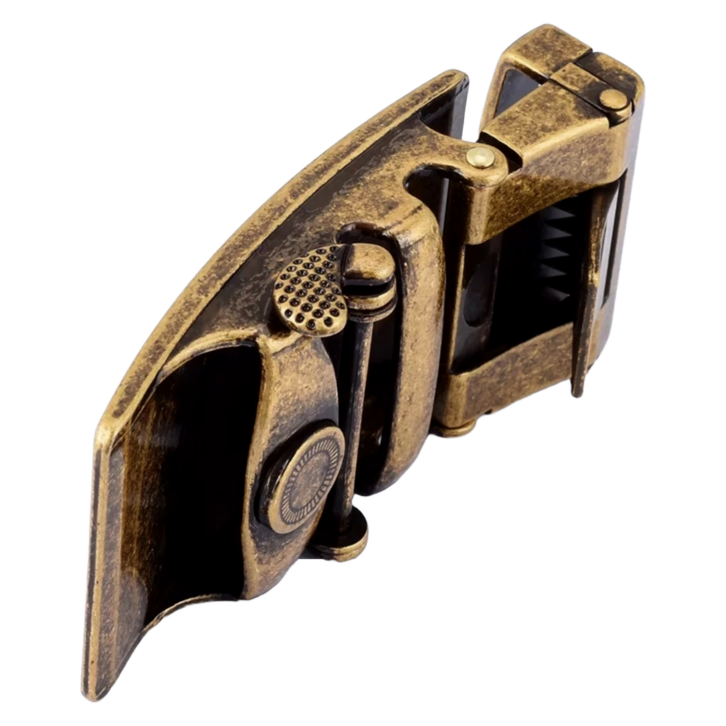 QHA Men’s Automatic Sliding Belt Buckle Antique Brass for 35mm - QHA UK