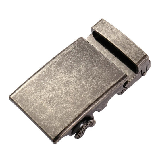 QHA Mens Automatic Sliding Belt Buckle Antique Silver for 35mm - QHA UK