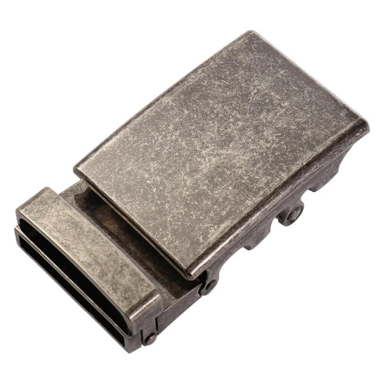 QHA Mens Automatic Sliding Belt Buckle Antique Silver for 35mm - QHA UK