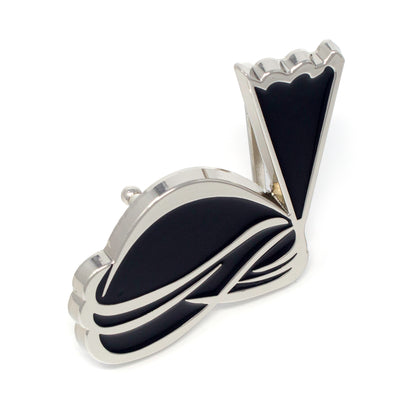 QHA Unisex Silver & Black Turban Design Belt Buckle, Fits 38mm - QHA UK