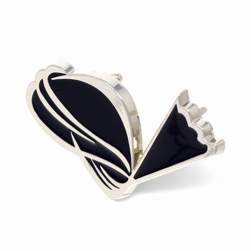 QHA Unisex Silver & Black Turban Design Belt Buckle, Fits 38mm - QHA UK