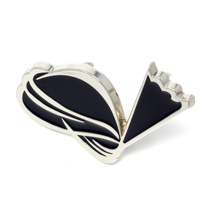 QHA Unisex Silver & Black Turban Design Belt Buckle, Fits 38mm - QHA UK