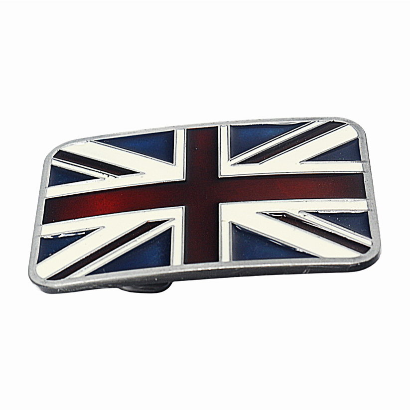 QHA Mens Antique Union Jack British Flag Buckle, Fits 38mm - Buckle Detail - QHA UK