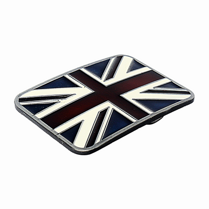 QHA Mens Antique Union Jack British Flag Buckle, Fits 38mm - Buckle Detail - QHA UK