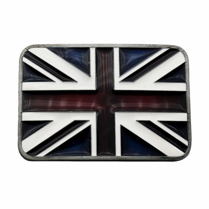 QHA Mens Antique Union Jack British Flag Buckle, Fits 38mm - Buckle Detail - QHA UK