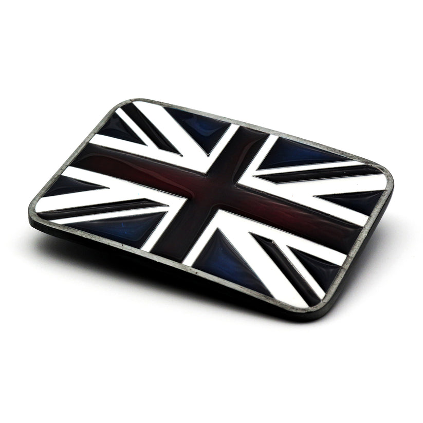QHA Mens Antique Union Jack British Flag Buckle, Fits 38mm - Buckle Detail - QHA UK