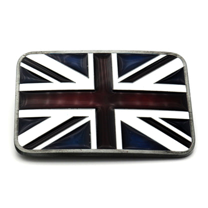 QHA Mens Antique Union Jack British Flag Buckle, Fits 38mm - Buckle Detail - QHA UK