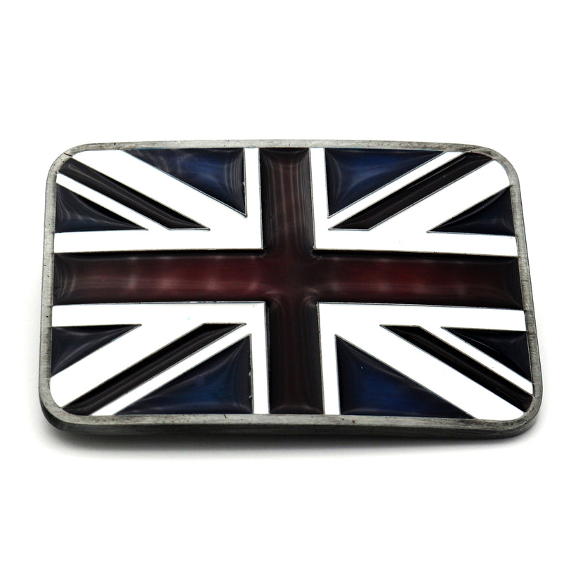 QHA Mens Antique Union Jack British Flag Buckle, Fits 38mm - Buckle Detail - QHA UK