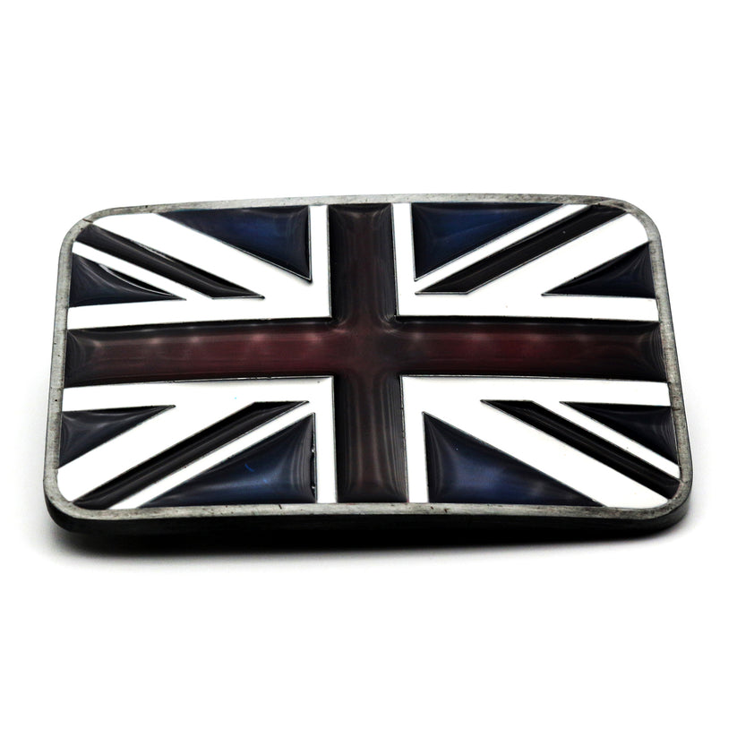 QHA Mens Antique Union Jack British Flag Buckle, Fits 38mm - Buckle Detail - QHA UK