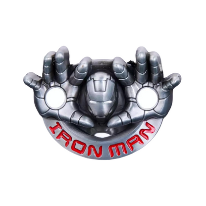 QHA Mens Iron Man Belt Buckle, Antique Silver Hero Design Fits - QHA UK