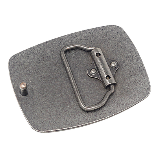 QHA Mens Antique Silver Skull Profile Belt Buckle Fits 38mm Snap - Buckle Detail - QHA UK