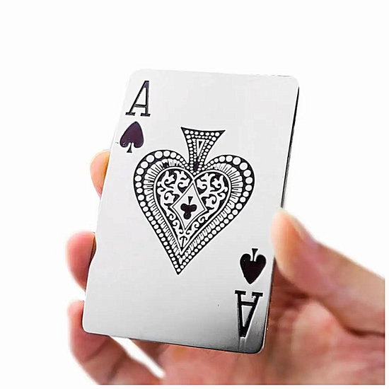 QHA Mens Ace of Spades Belt Buckle, Playing Card, Poker Biker - QHA UK