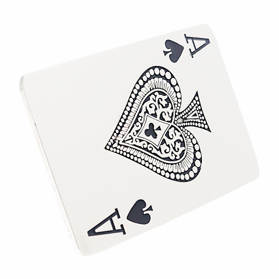 QHA Mens Ace of Spades Belt Buckle, Playing Card, Poker Biker - Buckle Detail - QHA UK
