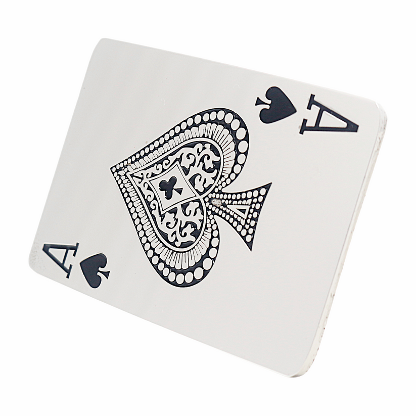 QHA Mens Ace of Spades Belt Buckle, Playing Card, Poker Biker - Buckle Detail - QHA UK