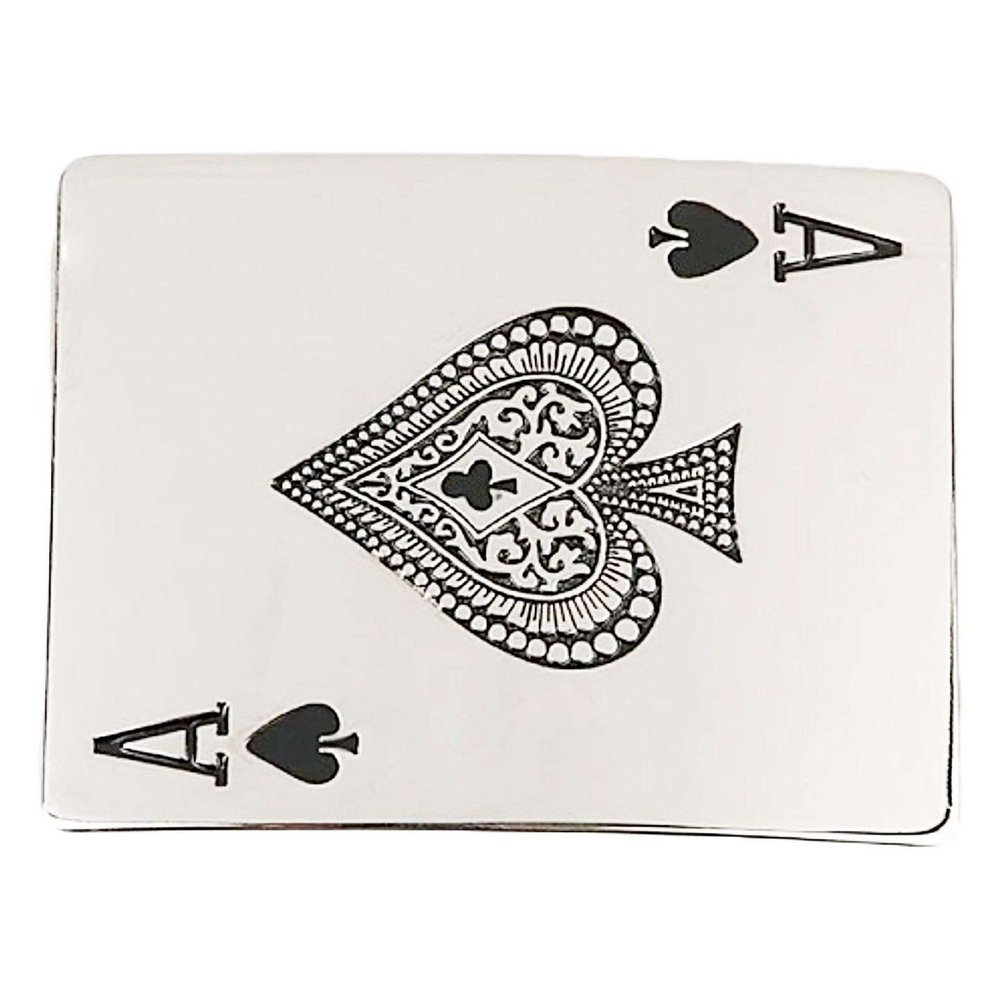 QHA Mens Ace of Spades Belt Buckle, Playing Card, Poker Biker - Buckle Detail - QHA UK