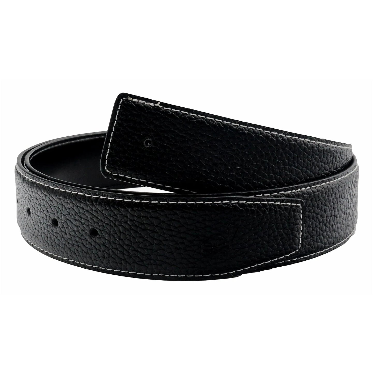 QHA Unisex 38mm Split Leather Strap for Buckle, Contrast Stitch - QHA UK