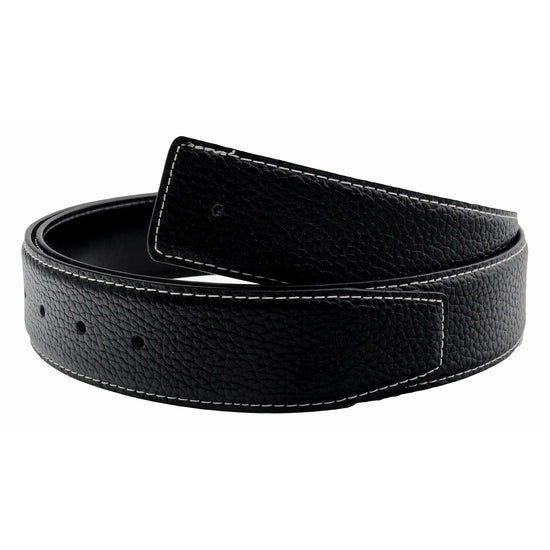 QHA Unisex 38mm Split Leather Strap for Buckle, Contrast Stitch - QHA UK