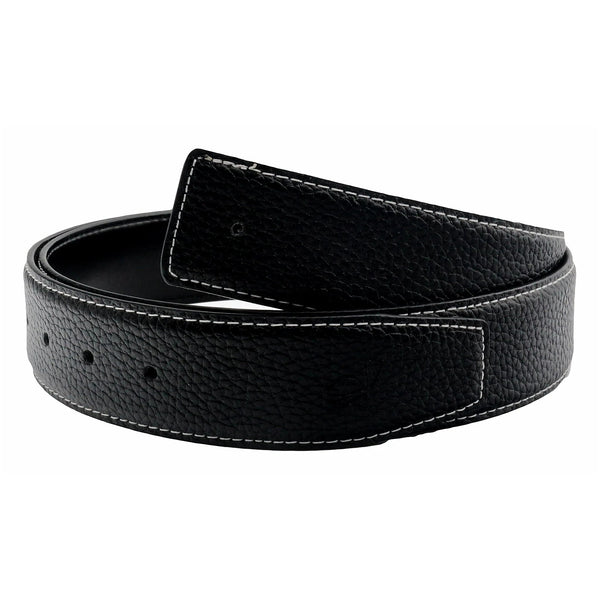 QHA Unisex 38mm Split Leather Strap for Buckle, Contrast Stitch - QHA UK