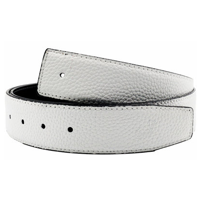 QHA Unisex 38mm Split Leather Strap for Buckle, Contrast Stitch - Buckle Detail - QHA UK