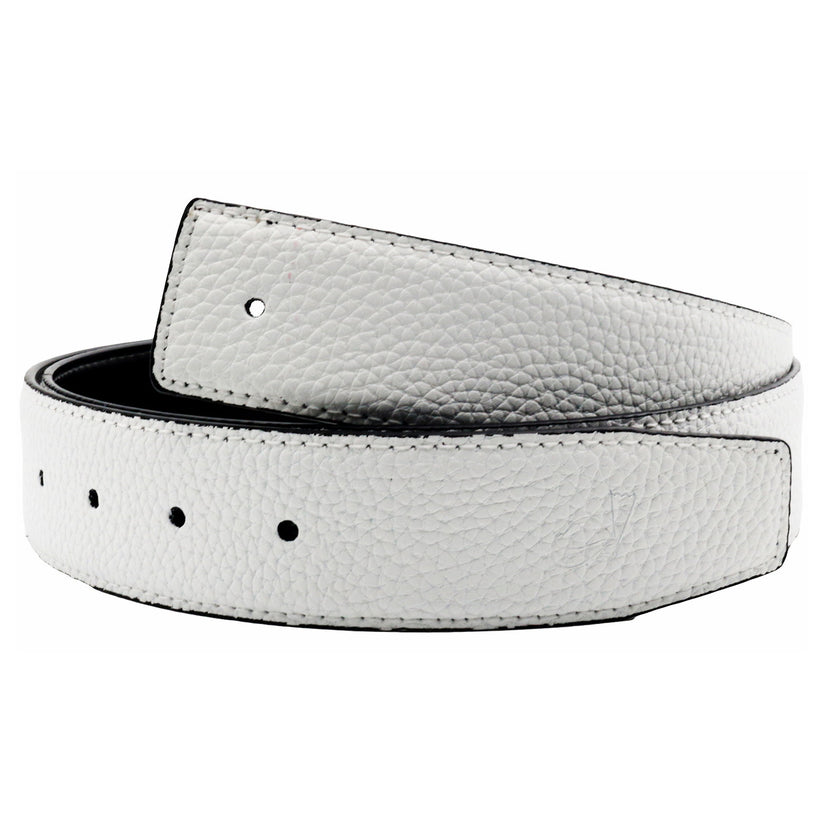 QHA Unisex 38mm Split Leather Strap for Buckle, Contrast Stitch - Buckle Detail - QHA UK